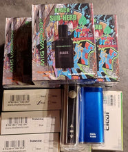 Ladda upp bild till gallerivisning, Komplett paket innehållandes "Black Sub-Herb" vape-tanken(DHVT) för örter, wax- och koncentrat inklusive batteri samt fem gram CBG-blommor!